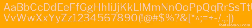 LibrefranklinRegular Font – Pink Fonts on Orange Background