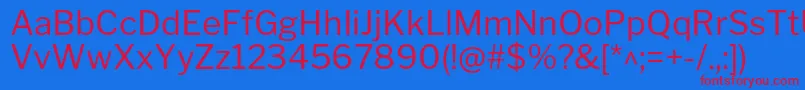 LibrefranklinRegular Font – Red Fonts on Blue Background