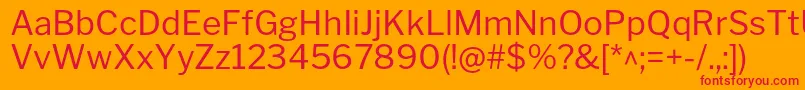 LibrefranklinRegular Font – Red Fonts on Orange Background