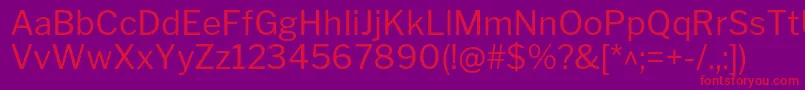 LibrefranklinRegular Font – Red Fonts on Purple Background