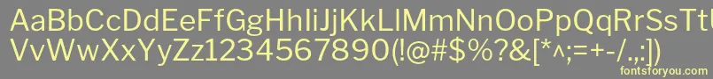 LibrefranklinRegular Font – Yellow Fonts on Gray Background