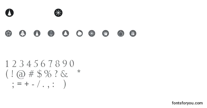 Шрифт ChristmasGo – алфавит, цифры, специальные символы