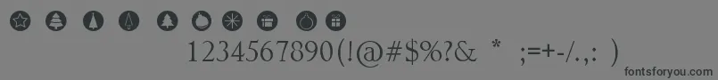 Шрифт ChristmasGo – чёрные шрифты на сером фоне