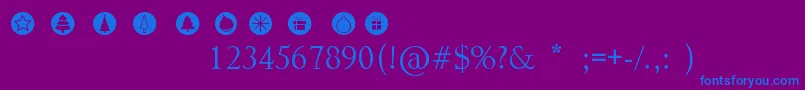 ChristmasGo Font – Blue Fonts on Purple Background