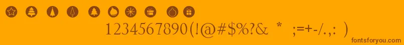 ChristmasGo Font – Brown Fonts on Orange Background