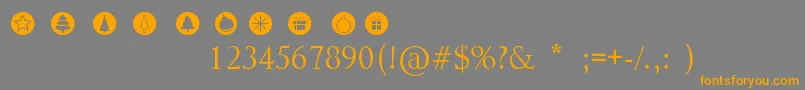 ChristmasGo Font – Orange Fonts on Gray Background