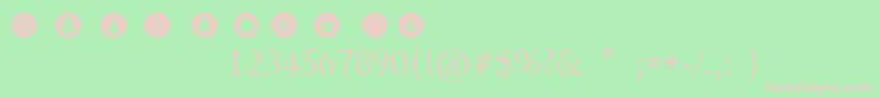 ChristmasGo Font – Pink Fonts on Green Background