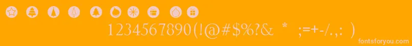 ChristmasGo Font – Pink Fonts on Orange Background