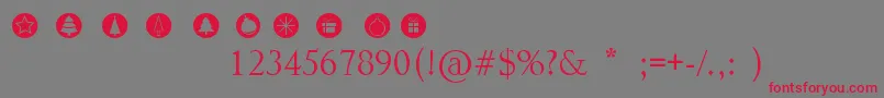 ChristmasGo Font – Red Fonts on Gray Background