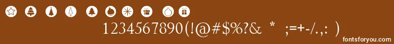 ChristmasGo Font – White Fonts on Brown Background