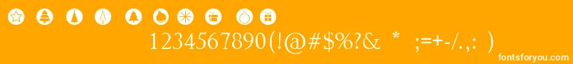 Шрифт ChristmasGo – белые шрифты на оранжевом фоне