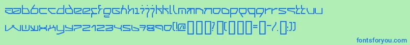 03.201 Font – Blue Fonts on Green Background