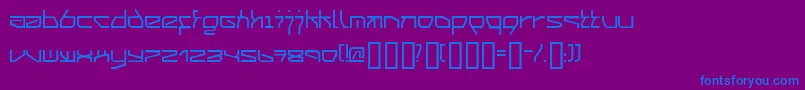 03.201 Font – Blue Fonts on Purple Background