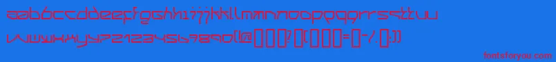 03.201 Font – Red Fonts on Blue Background
