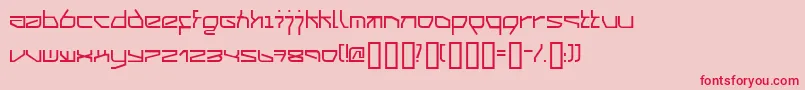 フォント03.201 – ピンクの背景に赤い文字