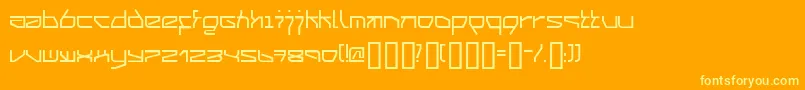 03.201 Font – Yellow Fonts on Orange Background
