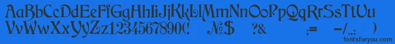 JmhArkham Font – Black Fonts on Blue Background