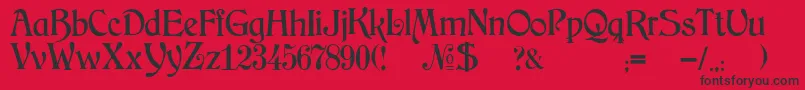 JmhArkham Font – Black Fonts on Red Background