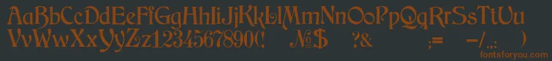 JmhArkham Font – Brown Fonts on Black Background