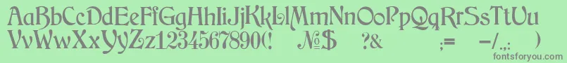 JmhArkham Font – Gray Fonts on Green Background