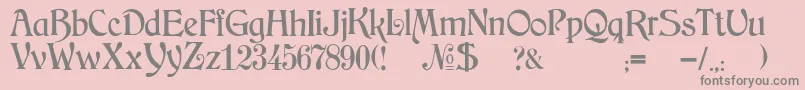 JmhArkham Font – Gray Fonts on Pink Background