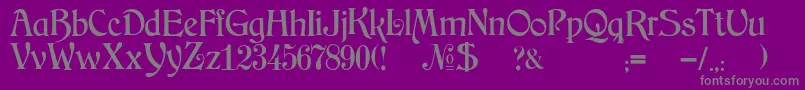 JmhArkham Font – Gray Fonts on Purple Background