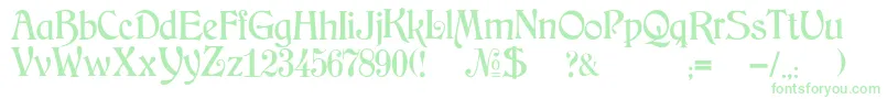 JmhArkham Font – Green Fonts on White Background