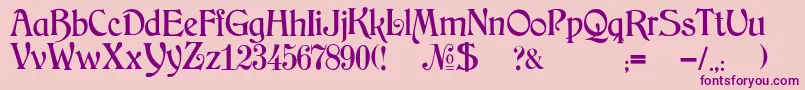 JmhArkham Font – Purple Fonts on Pink Background