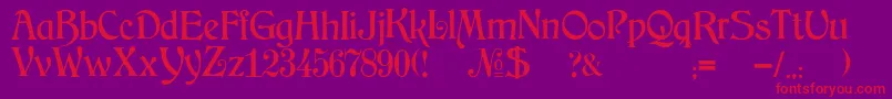 JmhArkham Font – Red Fonts on Purple Background