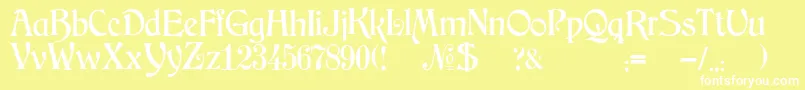 JmhArkham Font – White Fonts on Yellow Background