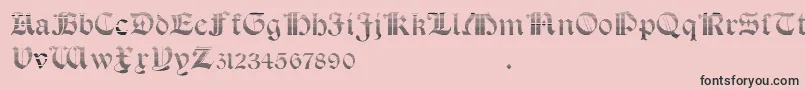 SalterioGradient Font – Black Fonts on Pink Background