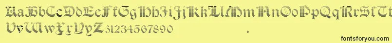 SalterioGradient Font – Black Fonts on Yellow Background