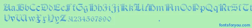 SalterioGradient Font – Blue Fonts on Green Background