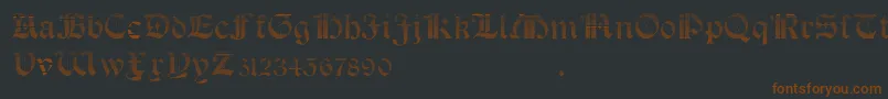 SalterioGradient Font – Brown Fonts on Black Background