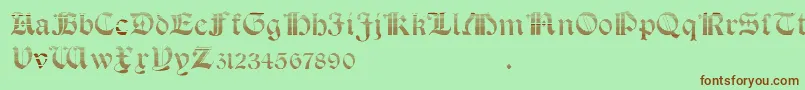 SalterioGradient Font – Brown Fonts on Green Background