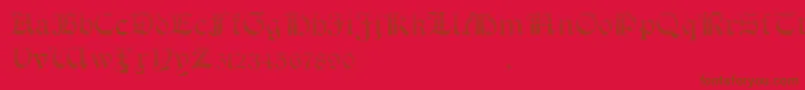 Шрифт SalterioGradient – коричневые шрифты на красном фоне