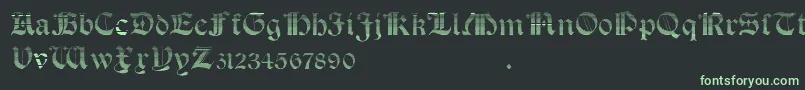 SalterioGradient Font – Green Fonts on Black Background