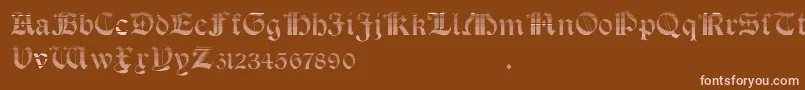 SalterioGradient Font – Pink Fonts on Brown Background