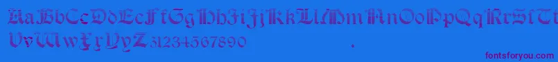 SalterioGradient Font – Purple Fonts on Blue Background