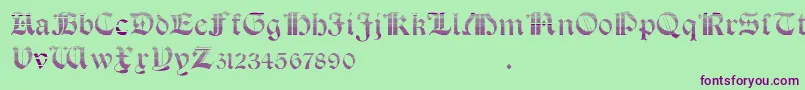 SalterioGradient Font – Purple Fonts on Green Background