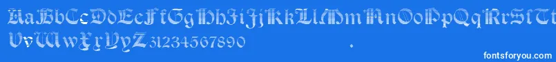 フォントSalterioGradient – 青い背景に白い文字