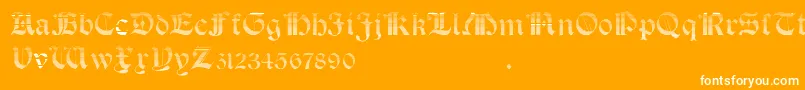 SalterioGradient Font – White Fonts on Orange Background