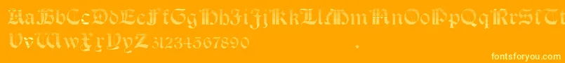 SalterioGradient Font – Yellow Fonts on Orange Background