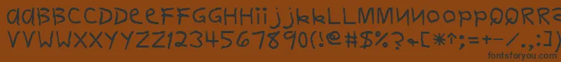DelvinRegular Font – Black Fonts on Brown Background