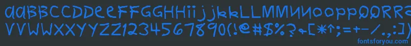 DelvinRegular Font – Blue Fonts on Black Background