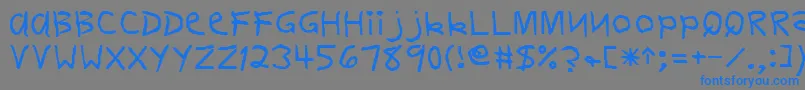 DelvinRegular Font – Blue Fonts on Gray Background