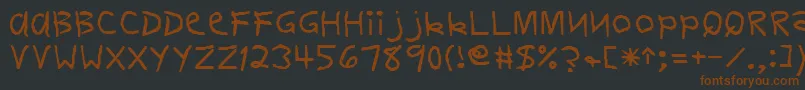 DelvinRegular Font – Brown Fonts on Black Background