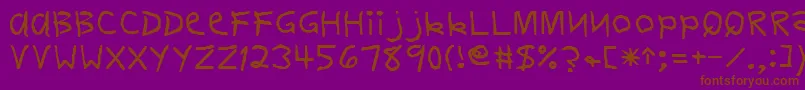 DelvinRegular Font – Brown Fonts on Purple Background