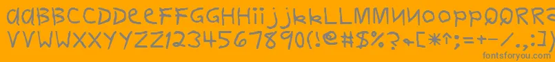 Шрифт DelvinRegular – серые шрифты на оранжевом фоне