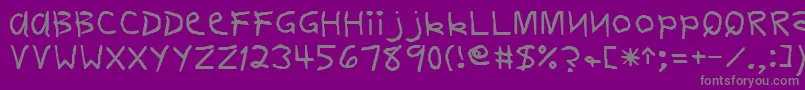 DelvinRegular-Schriftart – Graue Schriften auf violettem Hintergrund